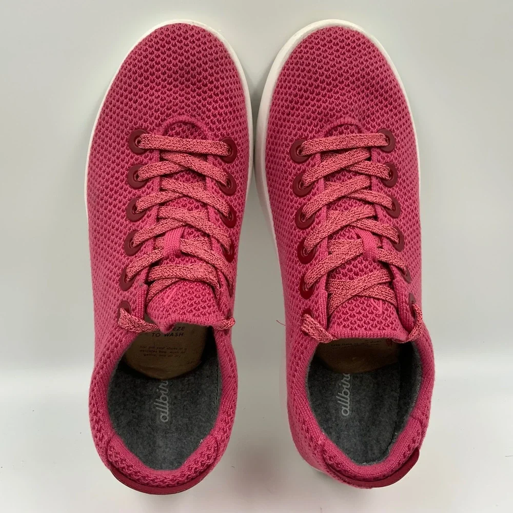 Allbirds Women's Pink‎ Knit Wool Lace Up Sneakers Shoes Size Unknown